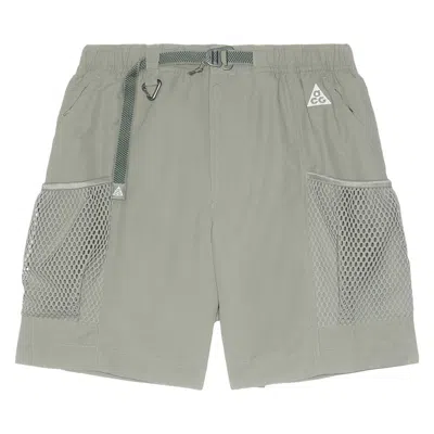 Pre-owned Nike Acg Snowgrass Cargo Shorts 'dark Stucco/summit White' In Grey
