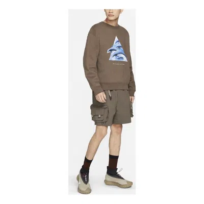 Nike Acg Solid Color Cargo Shorts Us Edition Gray Brown