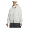Nike Acg Solid Color Zipper Hooded Long Sleeves Jacket White In Gray