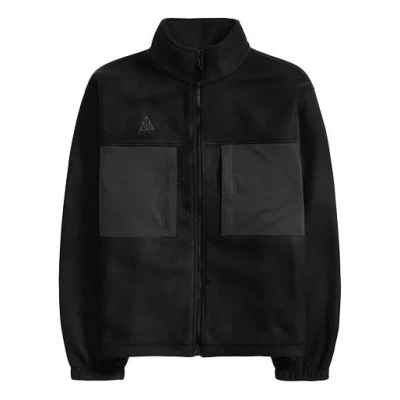 Nike Acg Splicing Polar Fleece Jacket Black