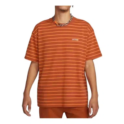 Nike Acg Stripe T-shirt 'orange' In Brown