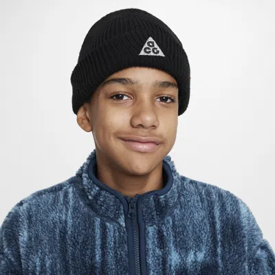 Nike Acg Terra Big Kids' Beanie In Black