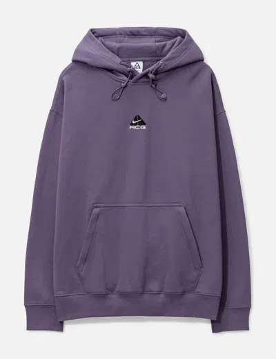 Nike Acg Therma-fit Fleece Pullover Hoodie In Purple