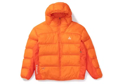 Pre-owned Nike Acg Thermafit Adv Lunar Lake Puffer Jacket (asia Sizing) In Safety Orange