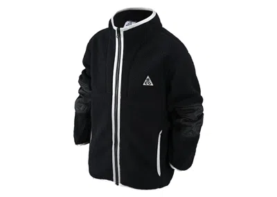 Pre-owned Nike Acg Thermafit Sherpa Sweatshirt In Core Black/wolf Grey