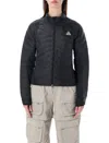 Nike Quilted Down Bomber Jacket In Black