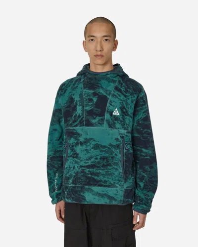 Nike Acg Wolf Tree All-over Print Pullover Bicoastal / Thunder Blue In Black
