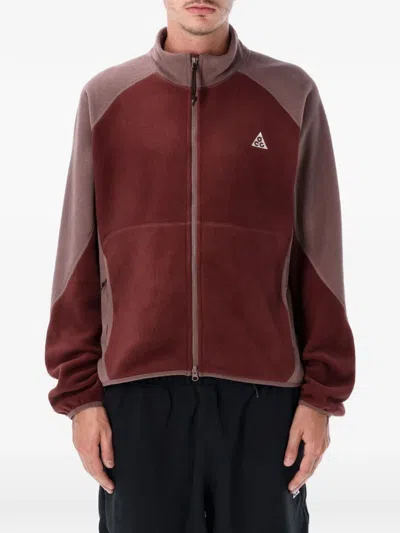Nike Wolf Tree Full-zip Fleece Jacket In Burgundy