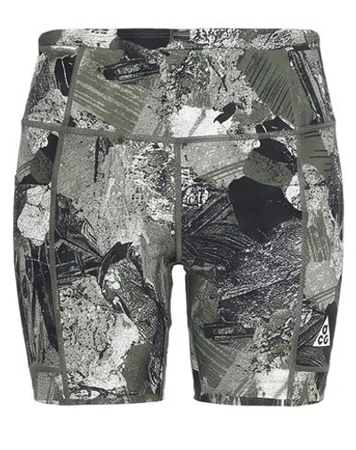 Nike Acg Woman Shorts & Bermuda Shorts Military Green Size Xs Econyl In Multi