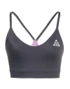 Nike Acg Woman Top Dark Purple Size Xs Nylon, Elastane, Econyl In Gray
