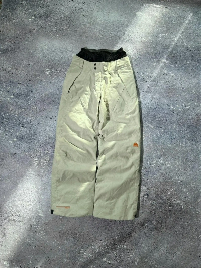 Pre-owned Nike Acg X Outdoor Style Go Out Vintage Nike Acg Ski Pant Baggy Storm Fit Gorpcore Style In Beige