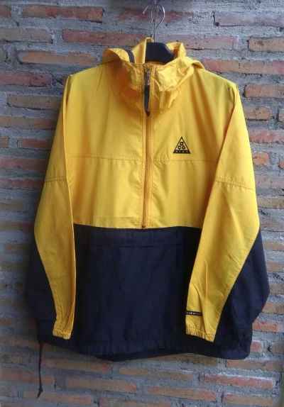 Pre-owned Nike Acg X Vintage Nike Acg Anorak Windbreaker Jacket Mens In Yellow