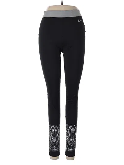 Pre-owned Nike Active Pants In Black