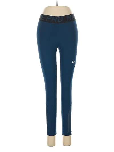 Pre-owned Nike Active Pants In Blue