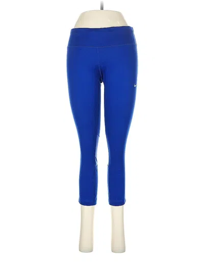 Pre-owned Nike Active Pants In Blue