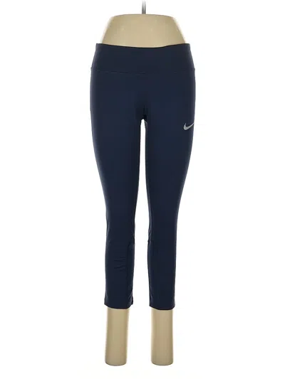 Pre-owned Nike Active Pants In Blue