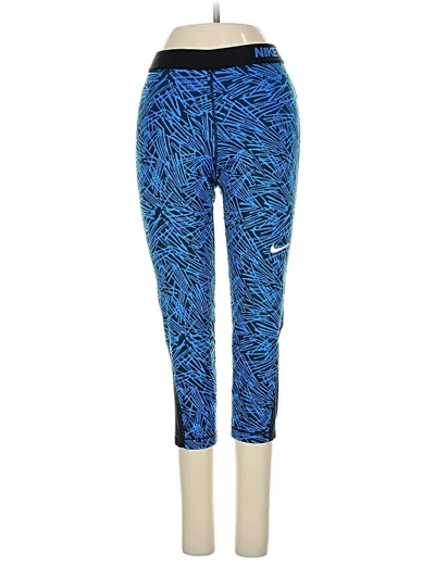 Pre-owned Nike Active Pants In Blue