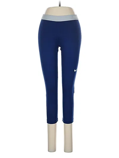 Pre-owned Nike Active Pants In Blue