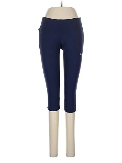 Pre-owned Nike Active Pants In Blue