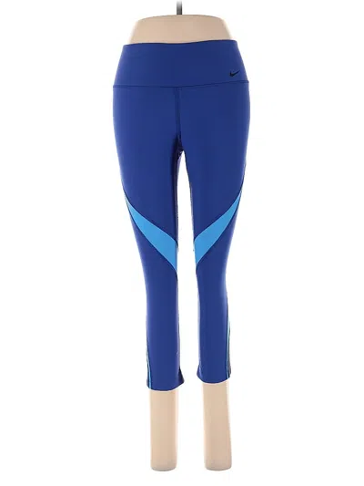 Pre-owned Nike Active Pants In Blue