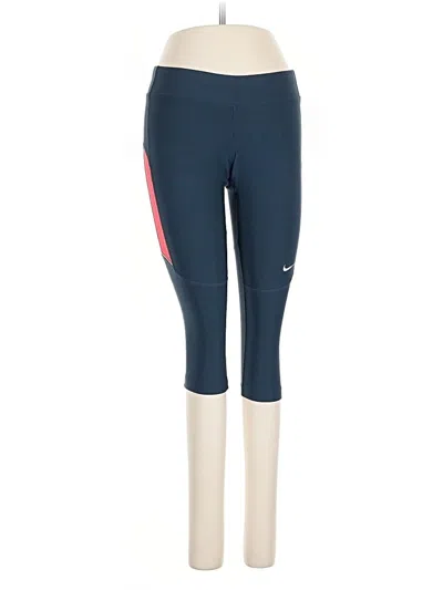 Pre-owned Nike Active Pants In Blue