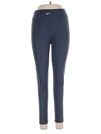 Pre-owned Nike Active Pants In Blue