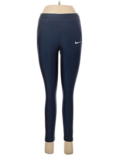 Pre-owned Nike Active Pants In Blue