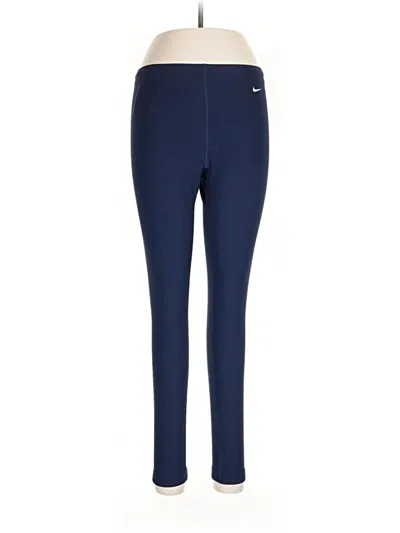 Pre-owned Nike Active Pants In Blue