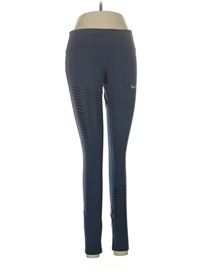 Pre-owned Nike Active Pants In Blue