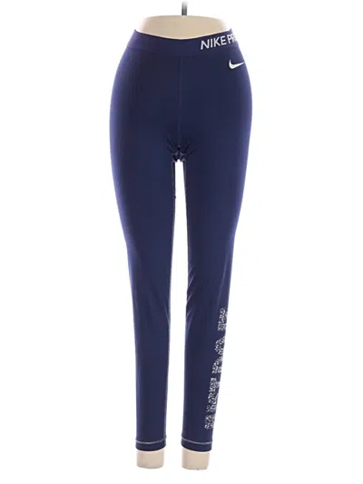 Pre-owned Nike Active Pants In Blue