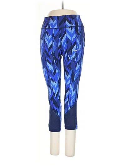 Pre-owned Nike Active Pants In Blue