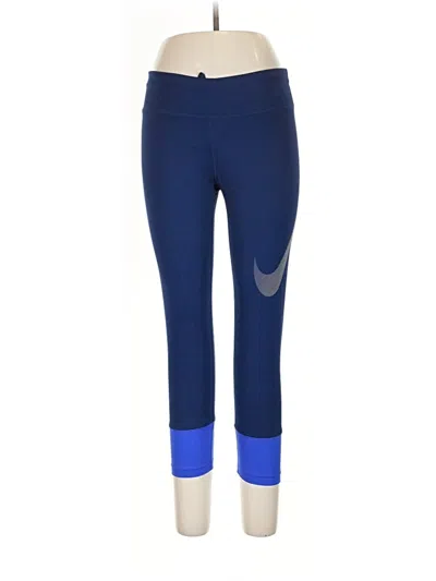 Pre-owned Nike Active Pants In Blue