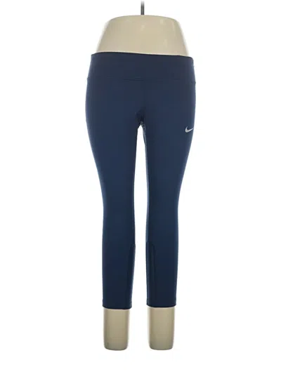 Pre-owned Nike Active Pants In Blue