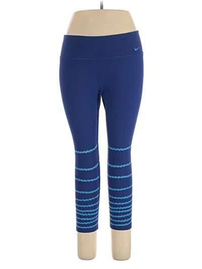 Pre-owned Nike Active Pants In Blue