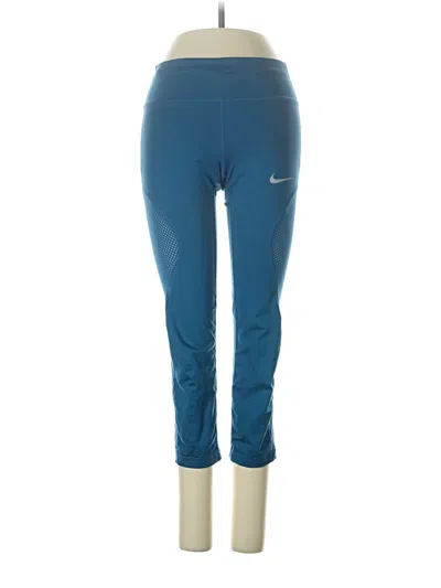 Pre-owned Nike Active Pants In Blue