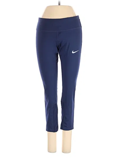 Pre-owned Nike Active Pants In Blue