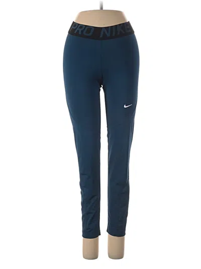 Pre-owned Nike Active Pants In Blue