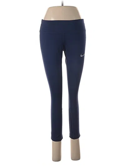 Pre-owned Nike Active Pants In Blue