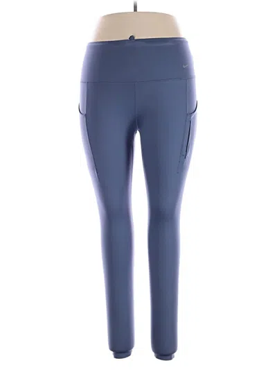Pre-owned Nike Active Pants In Blue