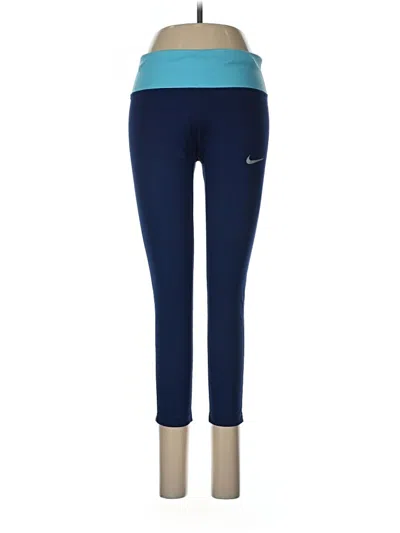 Pre-owned Nike Active Pants In Blue