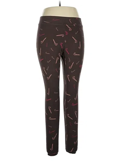 Pre-owned Nike Active Pants In Brown