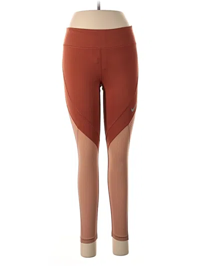 Pre-owned Nike Active Pants In Brown