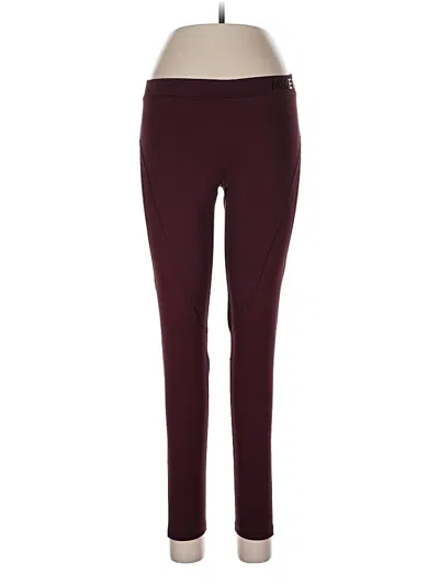 Pre-owned Nike Active Pants In Burgundy