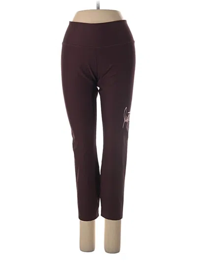 Pre-owned Nike Active Pants In Burgundy
