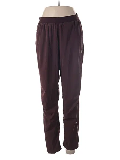Pre-owned Nike Active Pants In Burgundy