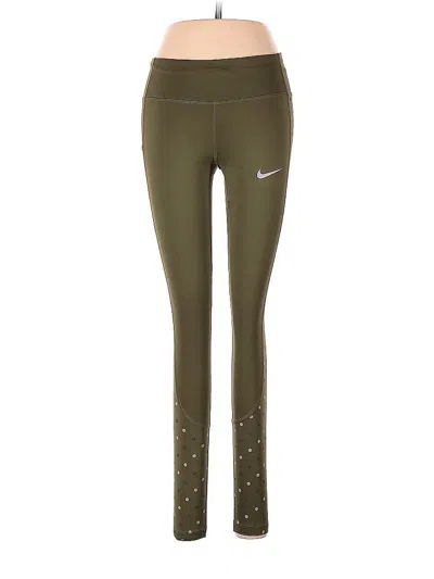Pre-owned Nike Active Pants In Green