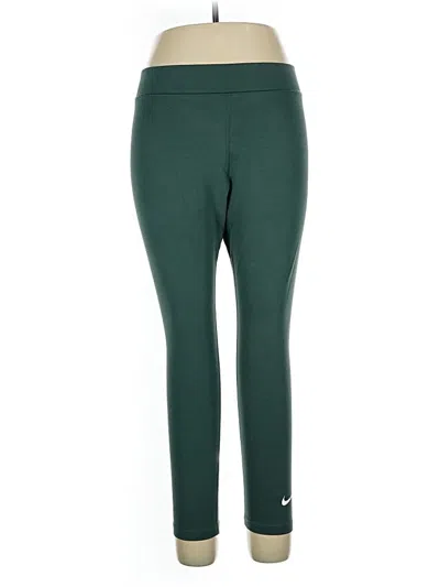 Pre-owned Nike Active Pants In Green
