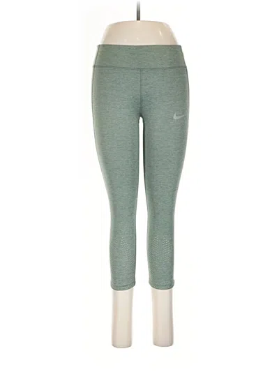 Pre-owned Nike Active Pants In Green