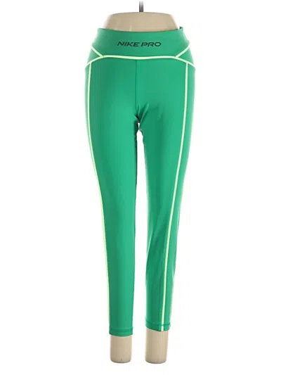 Pre-owned Nike Active Pants In Green