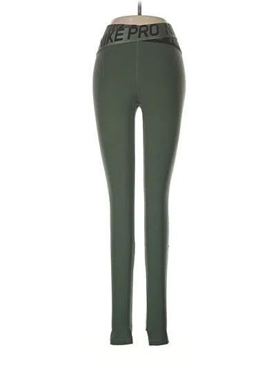 Pre-owned Nike Active Pants In Green